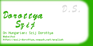 dorottya szij business card